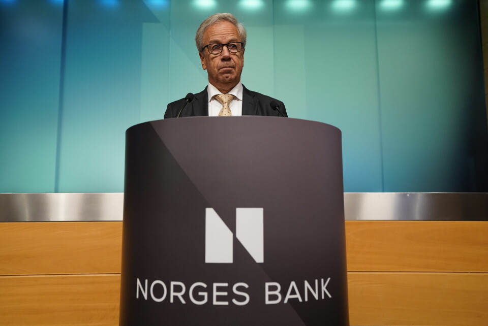 SENTRALBANK-SJEF: Øystein Olsen (70) er snart ferdig i sin jobb som sentralbank-sjef. Sentralbanksjef Øystein Olsen kunngjorde torsdag den første renteøkningen på nesten halvannet år. Foto: Lise Åserud / NTB