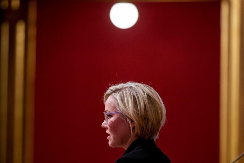 TALE: Ingvild Kjerkol vil gi mer penger til sykehusene for å holde kapasiteten oppe under pandemien. Ordningen med fritt behandlingsvalg bør fjernes, mener helse- og omsorgsminister Ingvild Kjerkol (Ap).Foto: Javad Parsa / NTB
