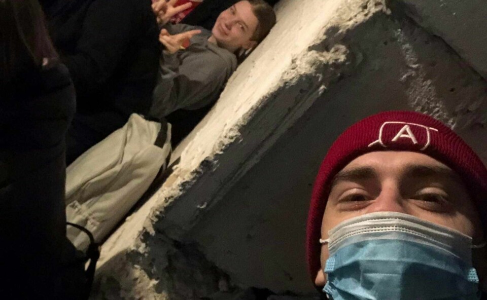 SKJULT: I dette bomberommet er Danylo og vennene trygge. U