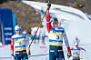 Martin Løwstrøm Nyenget vant nylig 50 km klassisk fellesstart for menn i Holmenkollen. Bak ser vi Sjur Røthe og Didrik Tønseth. Sistnevnte skal også gå Birkebeinerrennet. Foto: Terje Pedersen / NTB