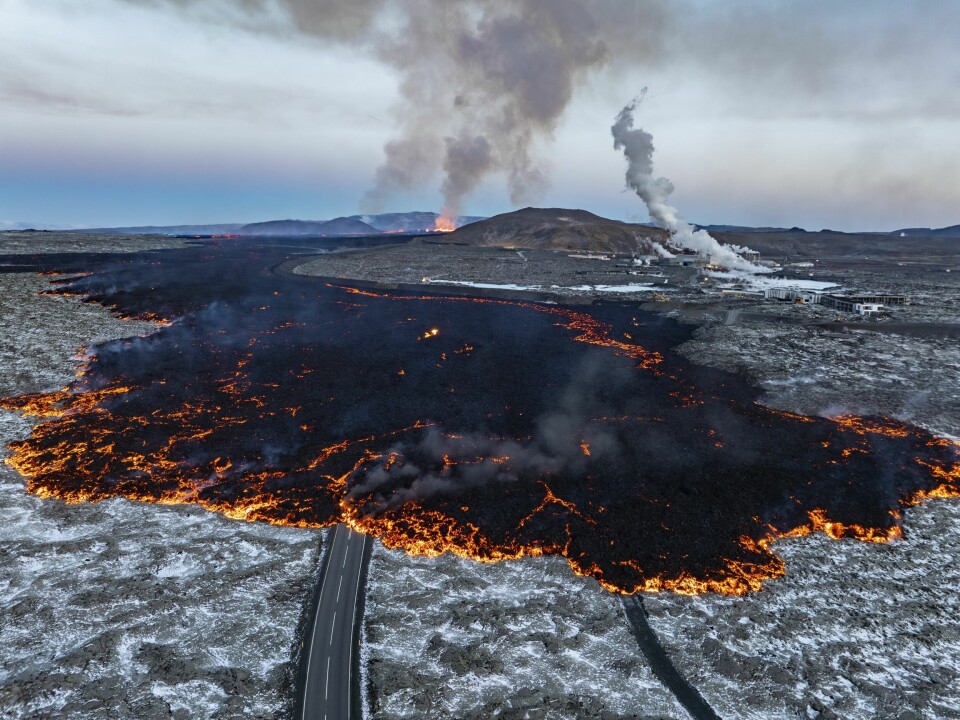 ISLAND: Vulkanutbruddet startet onsdag 20. november og varte i 18 dager. Bildet viser vulkanutbruddet på Island som startet onsdag 20. november og varte i 18 dager. Foto: Marco di Marco / AP / NTB