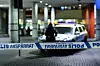 En mann er funnet død i Sverige. Han skal være norsk. Bildet viser en politisperring i Sverige ved en annen anledning.