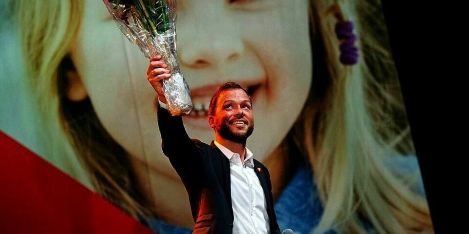 Audun Lysbakken er fornøyd med innsatsen til Sosialistisk Venstreparti (SV). Partiet vil få litt over 4 prosent av stemmene.