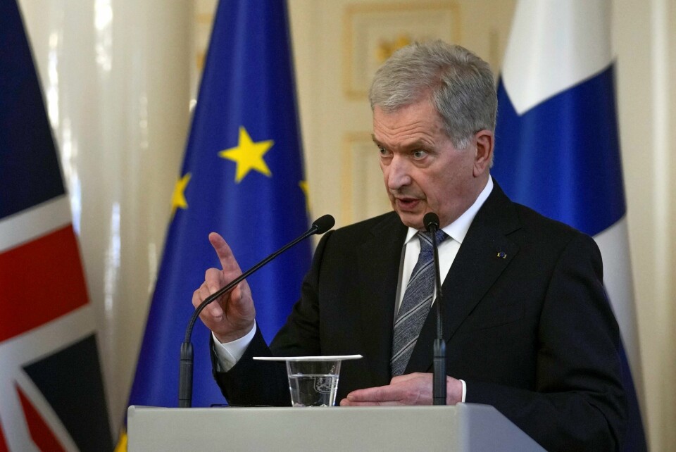 PRESIDENT: Finlands president Sauli Niinistohold vil ha Finland inn i Nato. Bildet viser Finlands president.