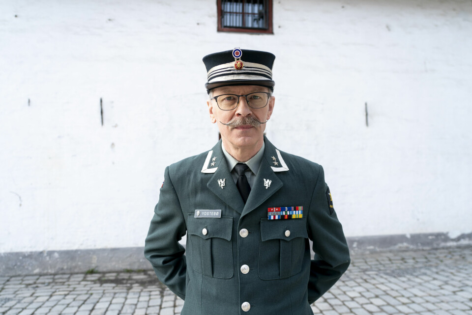 Oslo 20220421. Oberstløytnant/seksjonssjef Palle Ydstebø fotografert på Akershus festning. Med kepi på hodet.Foto: Terje Pedersen / NTB Oberstløytnant Palle Ydstebø fotografert på Akershus festning.Foto: Terje Pedersen / NTB