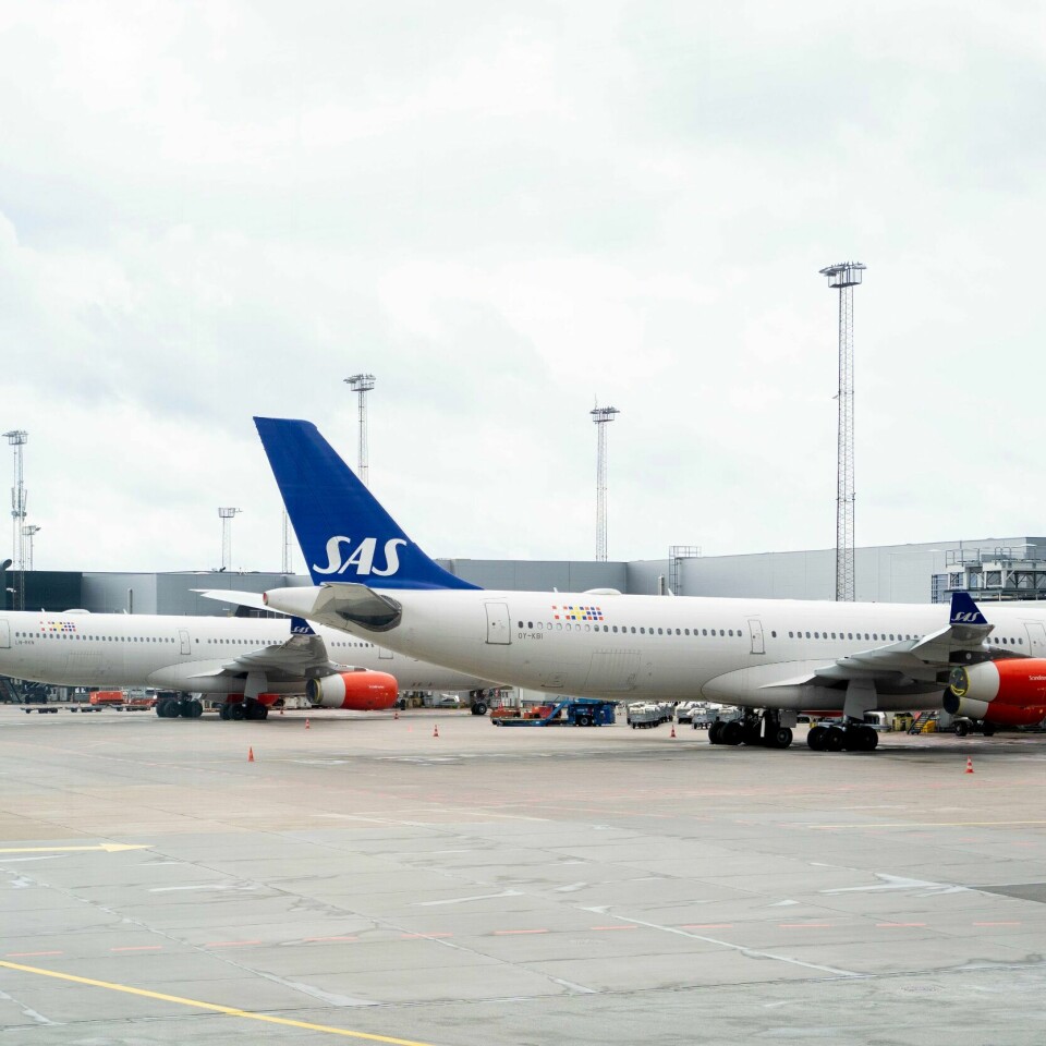 ØKONOMI: Flyselskapet SAS sliter med økonomien. Det fører til at Sverige slutter å gi mer penger til selskapet. SAS har kansellert rundt 60 flyavgangar tysdag og onsdag og prøver å flytte om på passasjerar. Illustrasjonsfoto: Fredrik Hagen / NTB / NPK