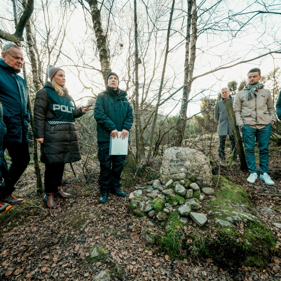 RETTSSAK: Retten ved stedet Birgitte Tengs ble funnet drept i 1995. Bildet viser retten på synfaring november på stedet Birgitte Tengs ble funnet.