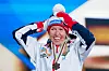 Bildet viser Astrid Øyre Slind som får bronse under medaljeseremonien i ski-VM 2023.