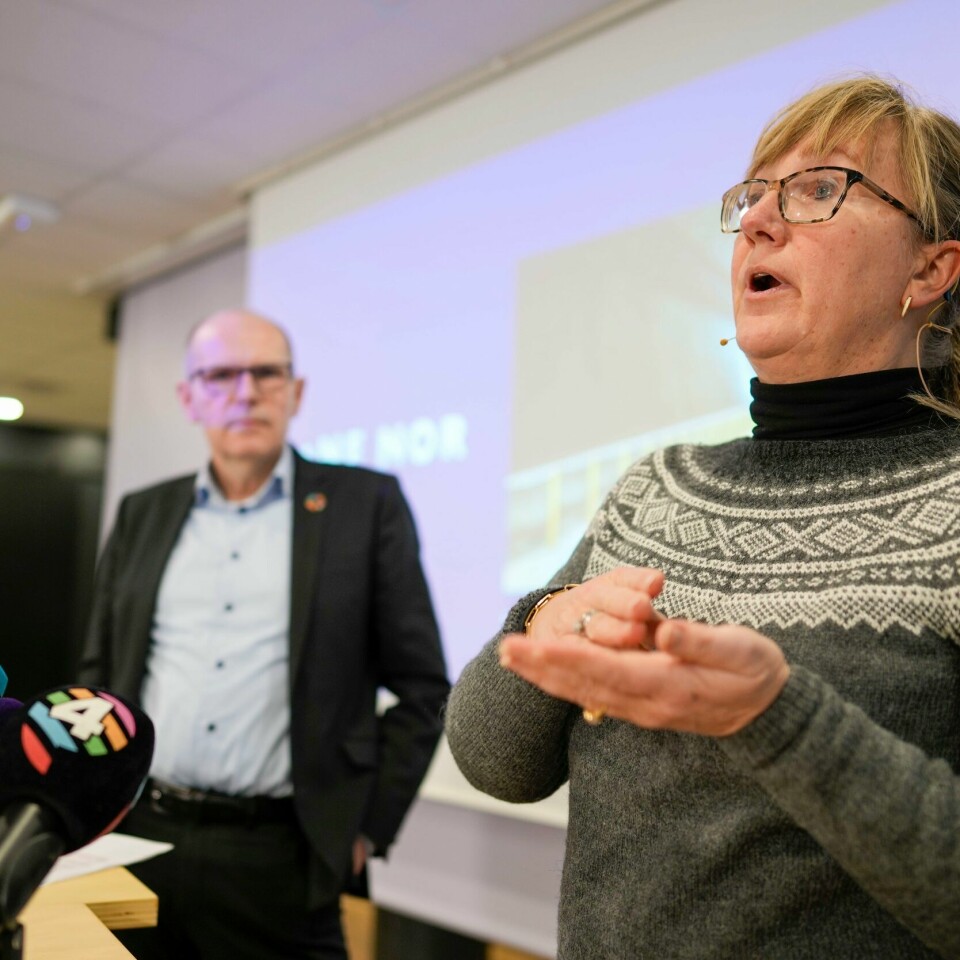 SLUTTER: Først suttet konsernsjef Gorm Frimannslund i Bane Nor. Så slutter Stine Undrum, konserndirektør for utbygging. Begge måtte svare for forsinkelser for den nye Follobanen. Foto: Heiko Junge / NTB Konsernsjef Gorm Frimannslund og Stine Undrum, konserndirektør for utbygging, under et pressemøte om arbeidet med å få den nye Follobanen gjenåpnet. Nå slutter begge i jobbene sine. Foto: Heiko Junge / NTB