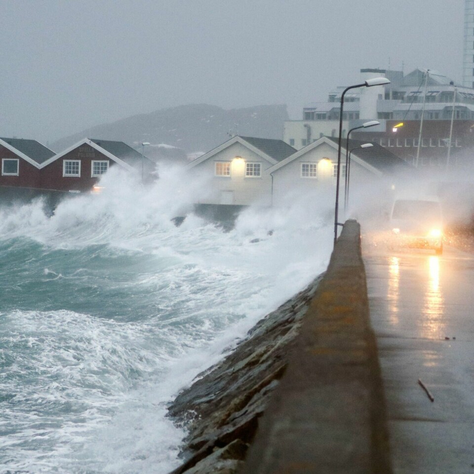 STORM: Det skal blåse kraftig fredag. Bildet fra Bodø er tatt ved en tidligere anledning.