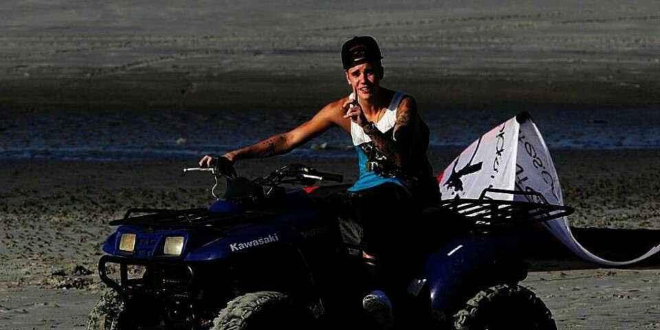 SIKTET: Justin Bieber er i trøbbel igjen. Fredag krasjet ATVen hans med en annen bil i Canada.