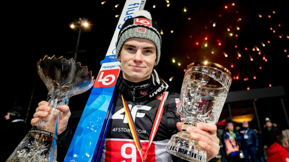 NY: Marius Lindvik er ny i hoppuka. Nordmannen ble nummer to sammenlagt.