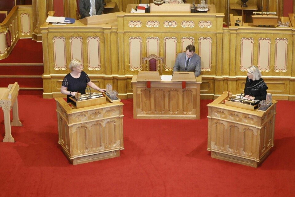SPØRRETIME: Situasjonen på grensen mellom Tyrkia og Hellas ble tema på Stortinget på onsdag.