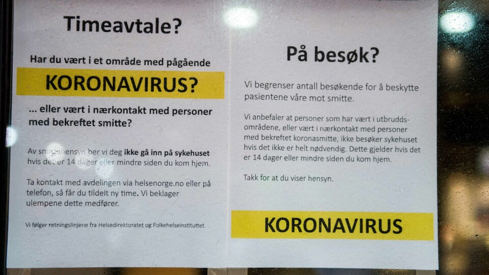 SMITTE: Du blir advart mot korona-viruset overalt.