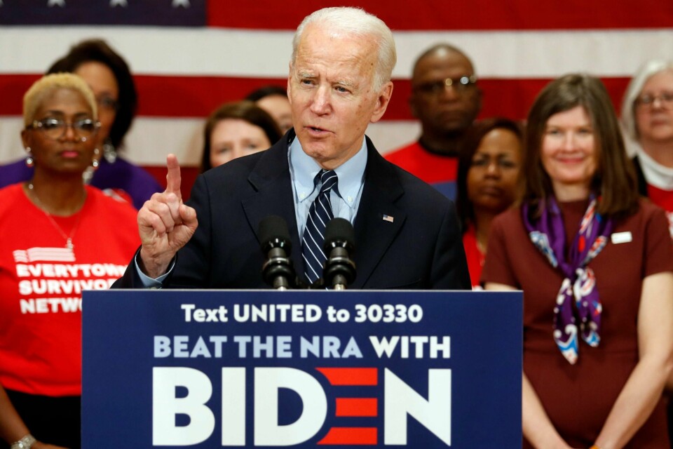 VINNER: Joe Biden vant støtte fra mange som skal på demokratenes landsmøte. Han håper å bli partiets president-kandidat.