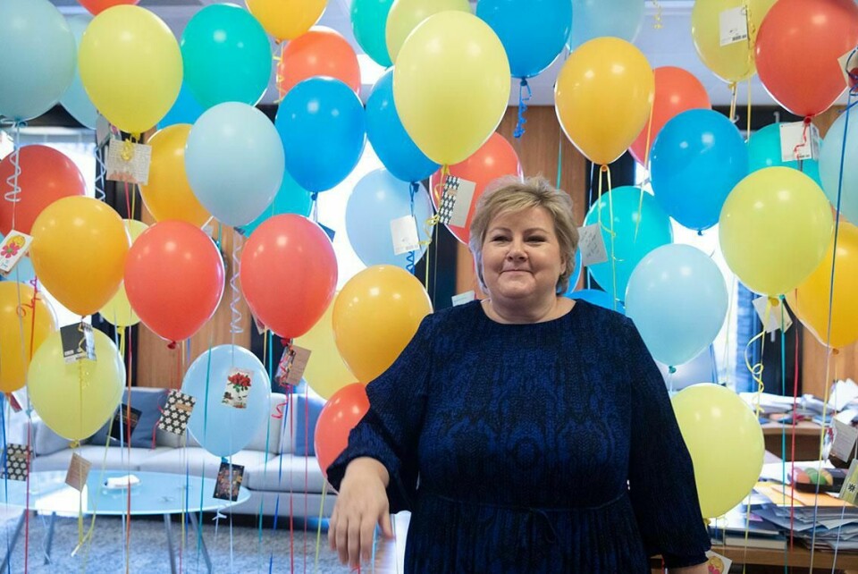 FEIRET: Statsminister Erna Solberg fylte 60 år 24. februar. Politiet har etterforsket om hun brøt regler om smittevern.