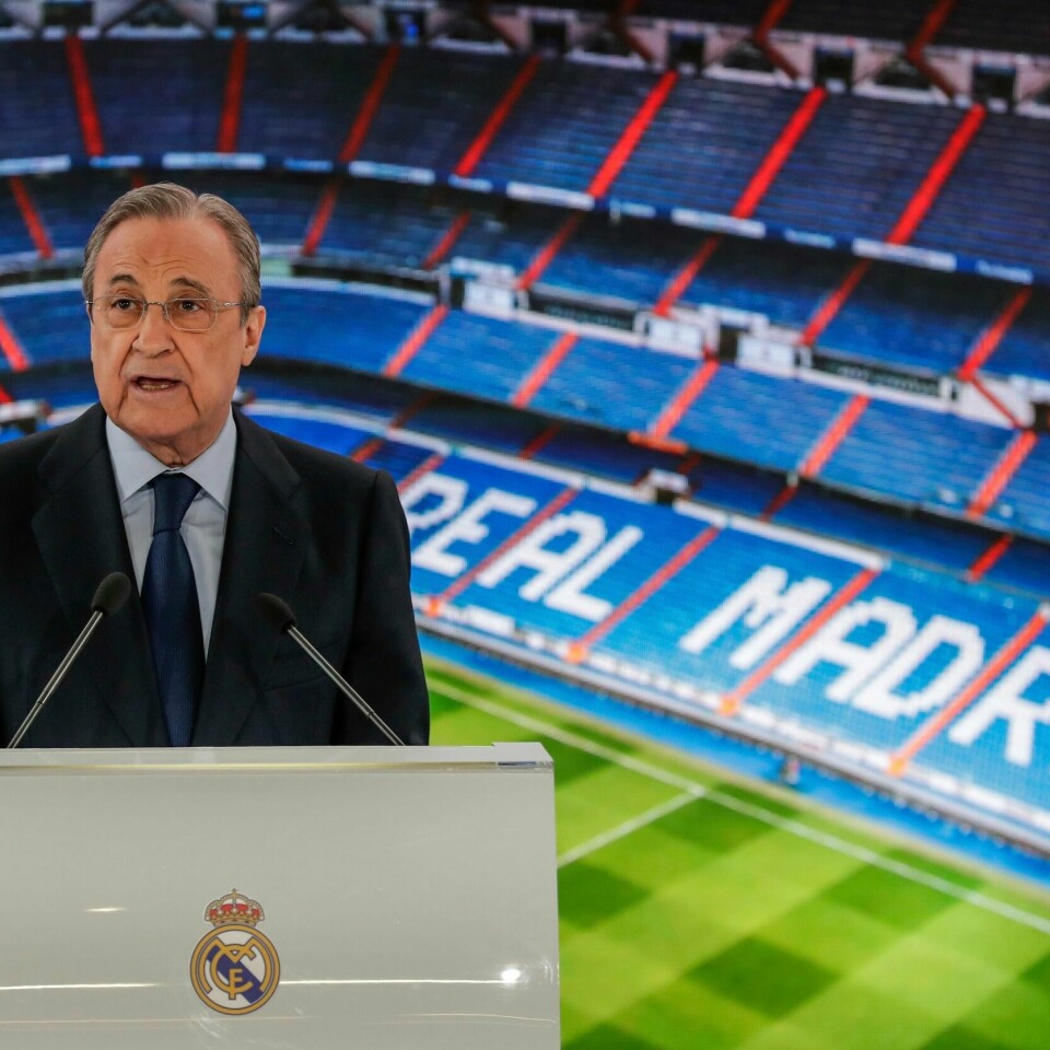 SKUFFET: Florentino Pérez er skuffet over at Super League ikke blir som planlagt. Men han mener det fortsatt er håp om å få det til.