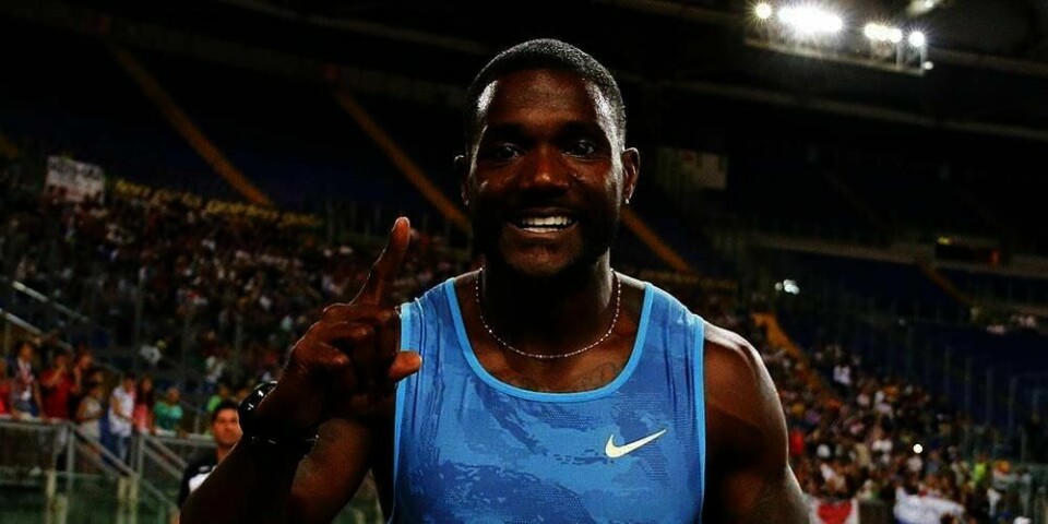 JUBLET: Løperen Justin Gatlin er i storform. Han løp 100-meteren på 9,75 sekunder torsdag. Han kan gi løperen Usain Bolt hard konkurranse i verdens-mesterskapet (VM) i august.