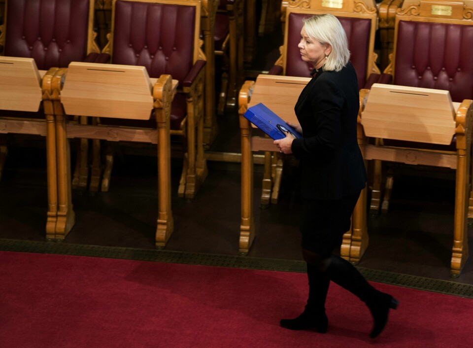 BESTEMT: Kommunalminister Monica Mæland endrer ikke mening. Hun vil slå sammen Troms og Finnmark, uansett hva folk i Finnmark mener.