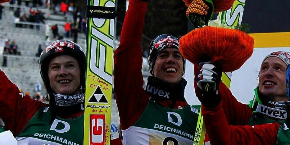 HOPPERE: Tom Hilde, Anders Bardal og Johan Remen Evensen skal være med i hoppuka.