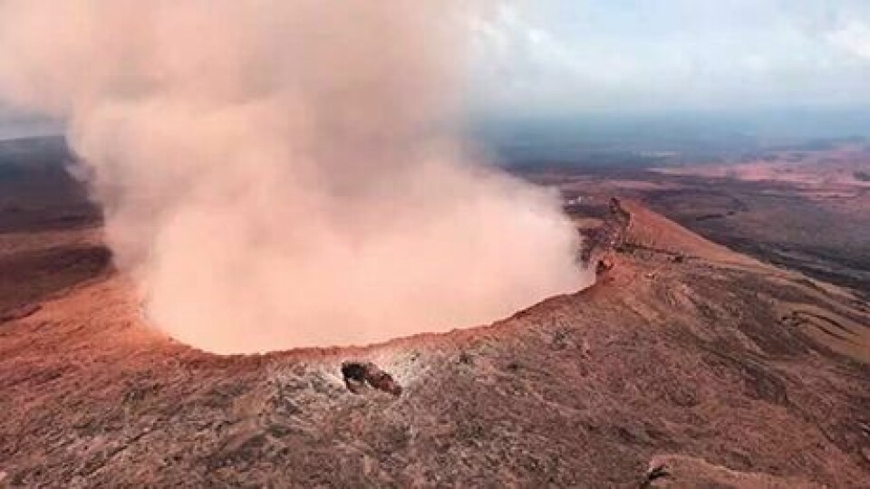 VULKAN: Lava fra en vulkan på Hawaii har ødelagt 26 hus.