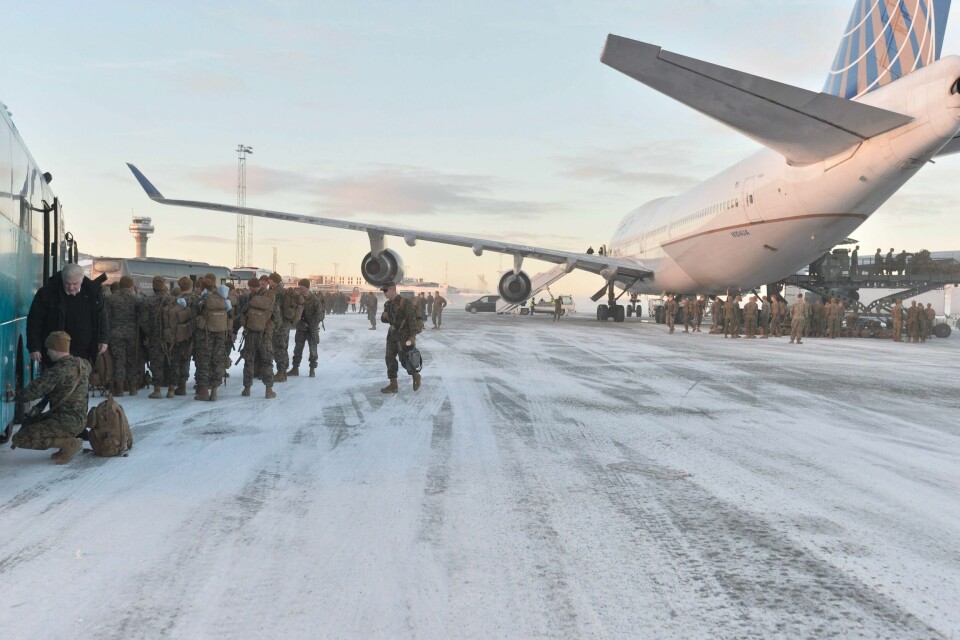 USA: Amerikanske soldater trener på krig i Norge. Snart kan de bli dobbelt så mange. Her er soldatene som kom til Trøndelag i fjor.