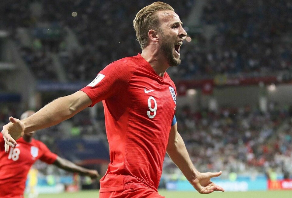 VANT: England vant i siste sekund. Kaptein Harry Kane skåret to mål.