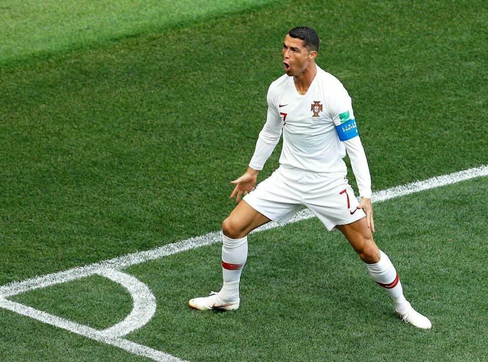 FEIRET: Cristiano Ronald feiret en ny skåring i VM i fotball.