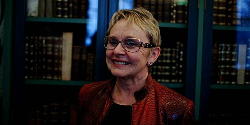 FORNØYD: Vigdis Moe Skarstein jobber i Nasjonal-biblioteket. Hun er fornøyd med at Nasjonalbibliotekets digitaliseringsprosjekt Bokhylla.no har vakt internasjonal oppsikt.