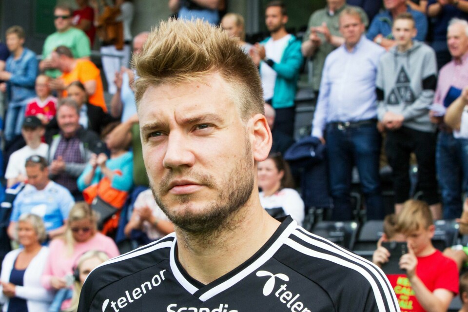 SPISS: Nicklas Bendtner spiller i angrep for Rosenborg. Jobben hans er å skåre mål.