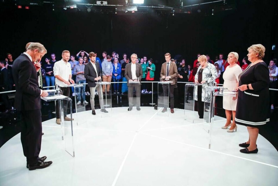 MAS: Lederne for partiene møttes til debatt hos kanalen TV2 torsdag. De snakket for mye i munnen på hverandre, mener ekspert.