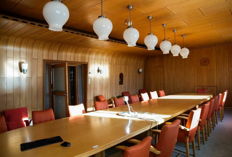 INNE: Slik ser ett av møterommene ut i Radiohuset i NRK. INNE: Slik ser ett av møterommene ut i Radiohuset i NRK.