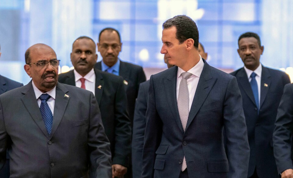 BESØK: Sudans president Omar al-Bashir besøkte Syria. Han møtte president Bashar al-Assad i desember.