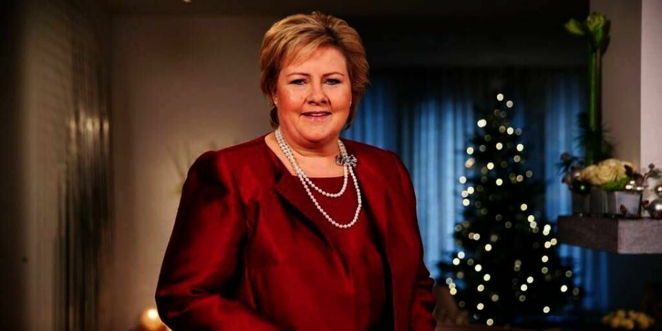 BRA TALE: Mange synes Erna Solberg holdt en bra tale på TV på nyttårsaften. Hun snakket mest om de svakeste.