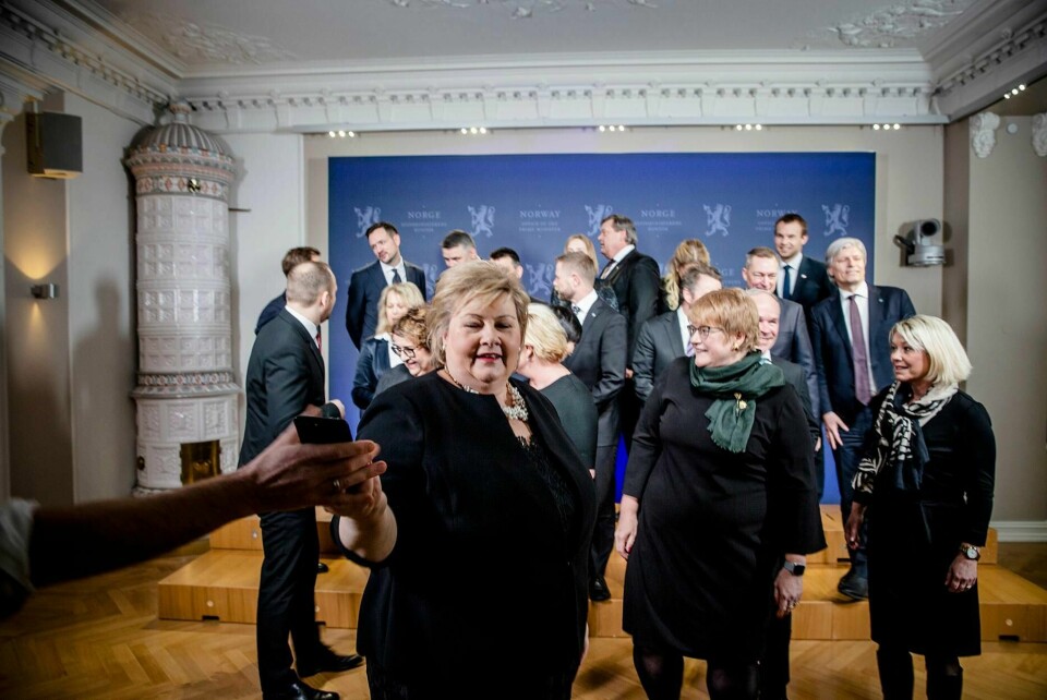 DALER: Støtten daler for Erna Solberg og partiene i regjeringen hennes.