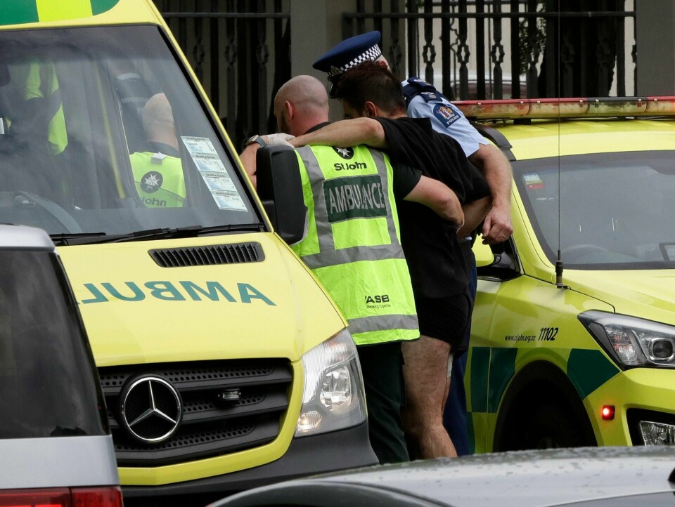 ANGREP: To moskeer på New Zealand ble angrepet fredag. Minst 40 personer er drept.