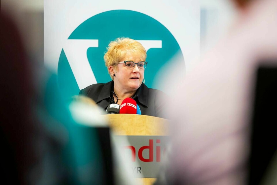 ALENE: Venstre-leder Trine Skei Grande ville vært alene på Stortinget for partiet om det var valg i dag. Partiet mister mye støtte fra velgerne, viser en ny menings-måling.