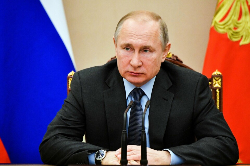 MARKERING: Vladimir Putin er president i Russland. Han markerer at det er fem år siden Russland tok Krim halvøya.
