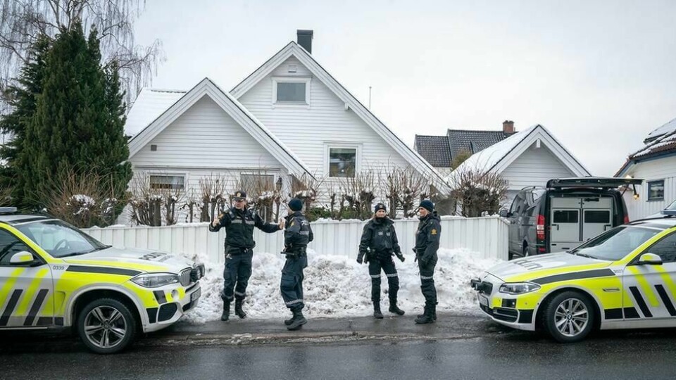 SIKTET: Bildet viser boligen til Tor Mikkel Wara og hans samboer Laila Anita Bertheussen. Hun er siktet for trusler.