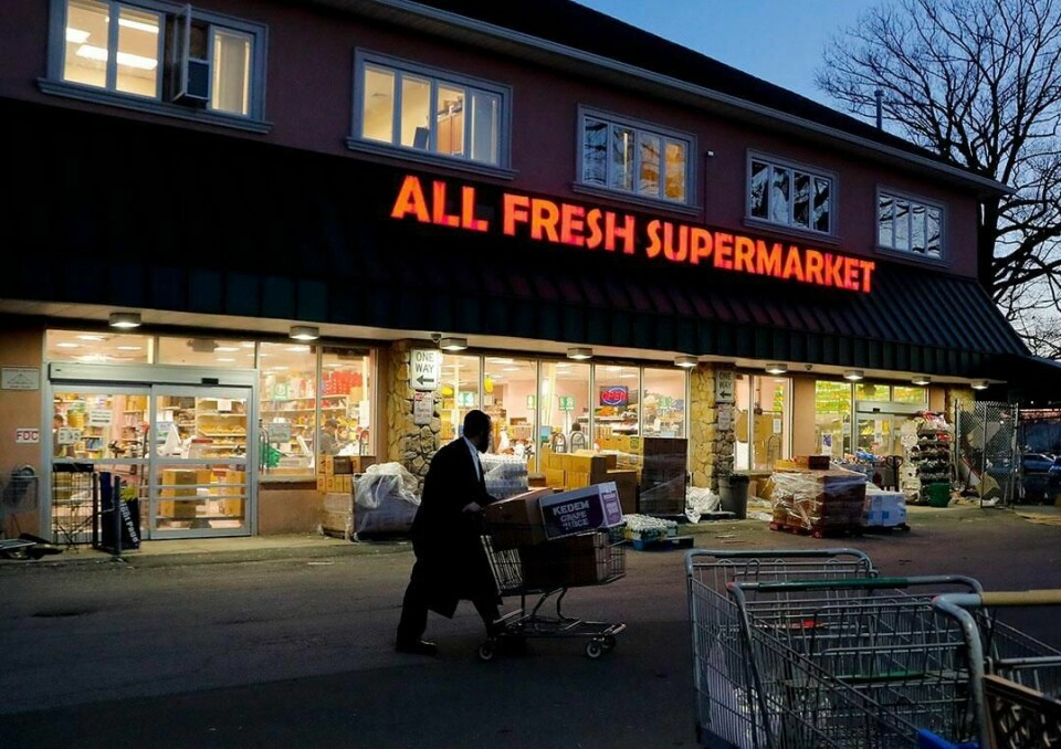 FORBUD: Barn som ikke har tatt vaksine, må holde seg unna supermarkedene i Rockland. Det er for å hindre smitte av meslinger.