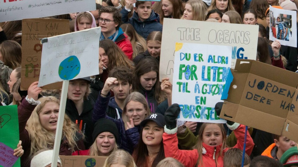 ROP: Fredag ropte 15.000 barn og ungdommer utenfor Stortinget i Oslo.