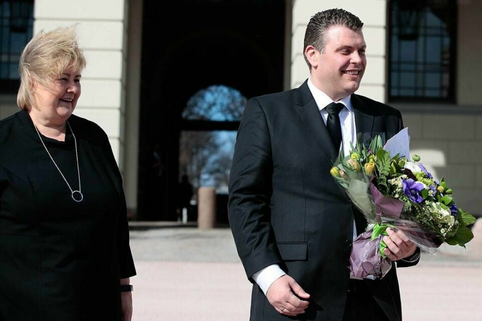 JUSTISMINISTER: Jøran Kallmyr (til høyre) blir ny justis-og innvandrings-minister.