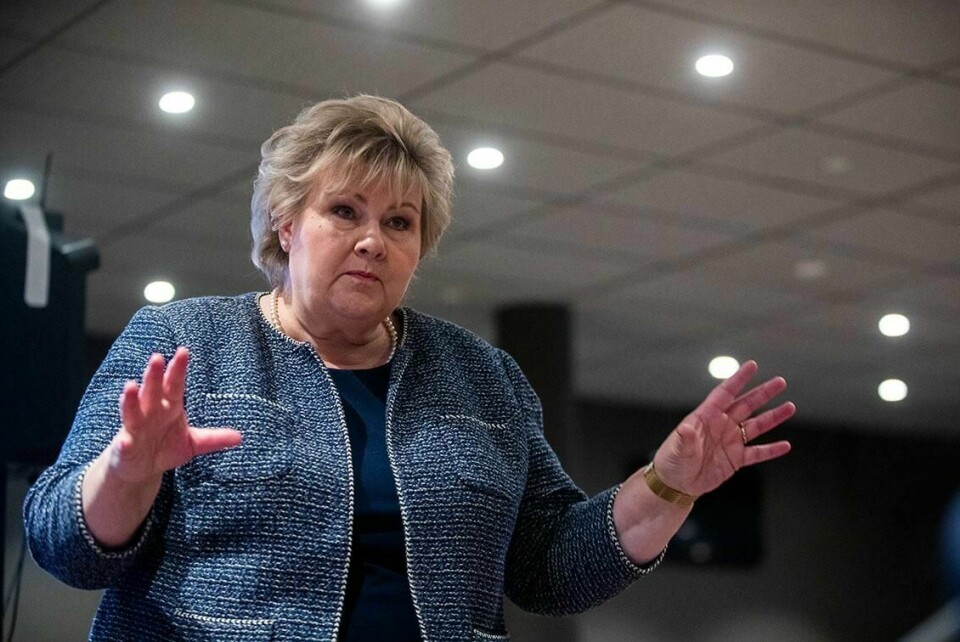 PLAN: Statsminister Erna Solberg viste fredag fram regjeringens plan for klima.