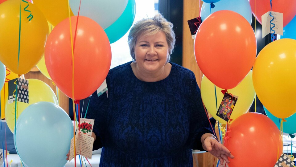 60: Statsminister Erna Solberg er 60 år. På selve dagen tar hun fri.