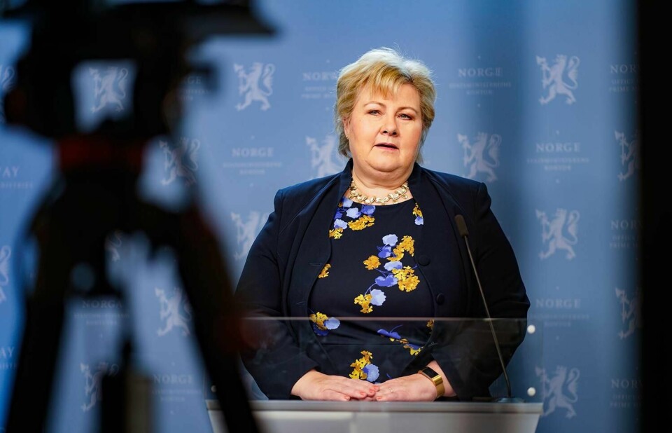 STOLT: Statsminister Erna Solberg holdt tale om koronapandemien søndag. Det er i forbindelse med at det snart er ett år siden Norge stengte ned. Hun sa at hun var stolt over hvordan samfunnet har stått sammen om å stanse smitten.
