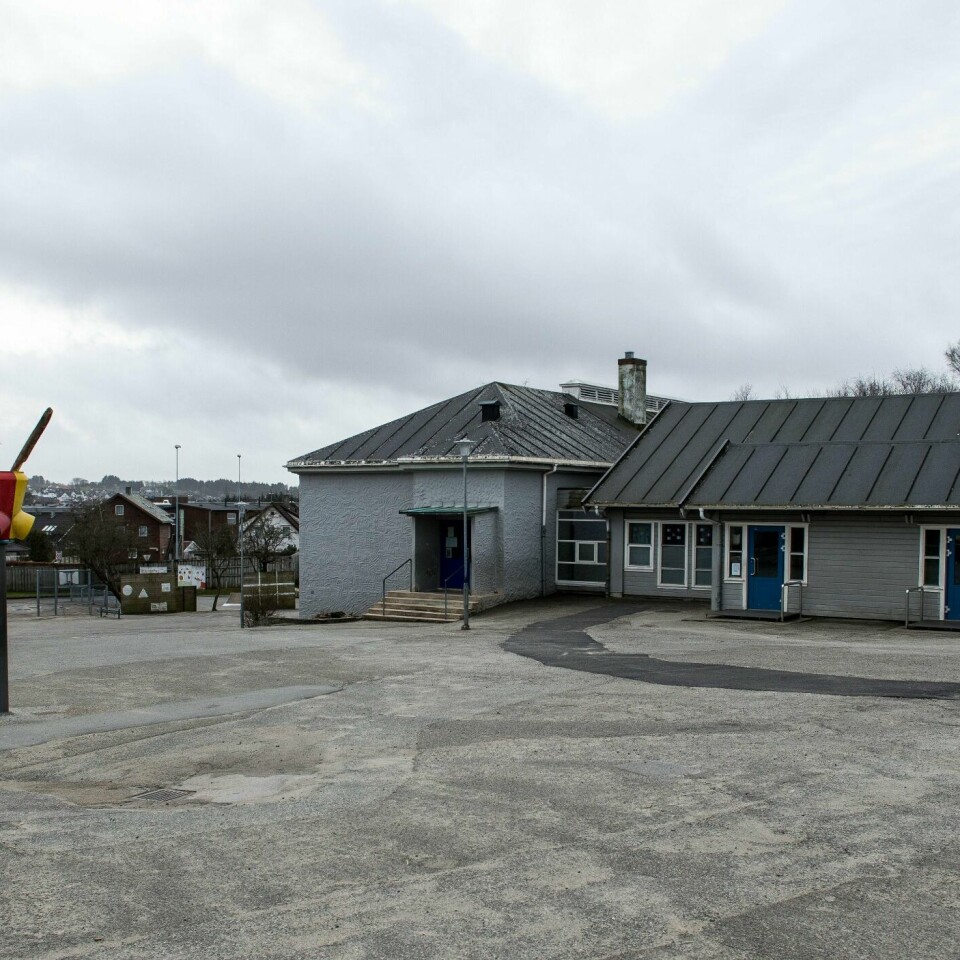 STENGT: Skoler og barnehager er stengt. Bildet er fra en skole i Rogaland.