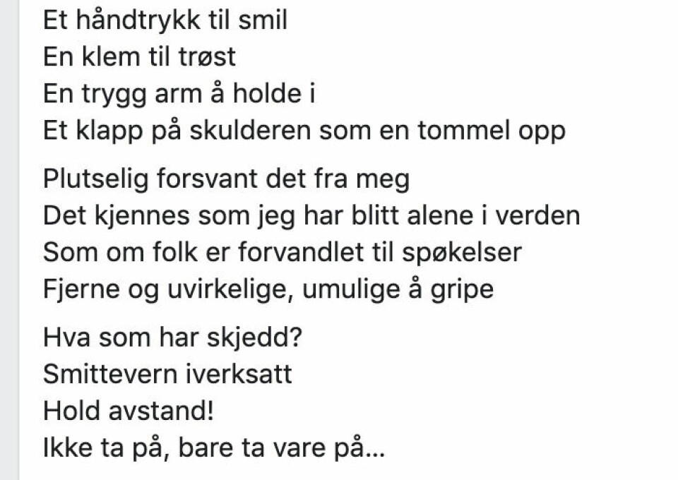 – Savnet etter nærhet traff meg som et sjokk ###