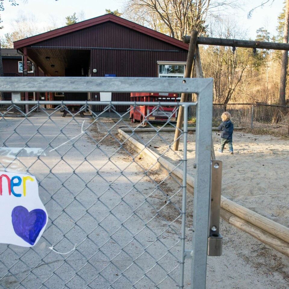 ÅPNER: Barnehagene åpner mandag 20. april. De har vært stengt i over en måned.