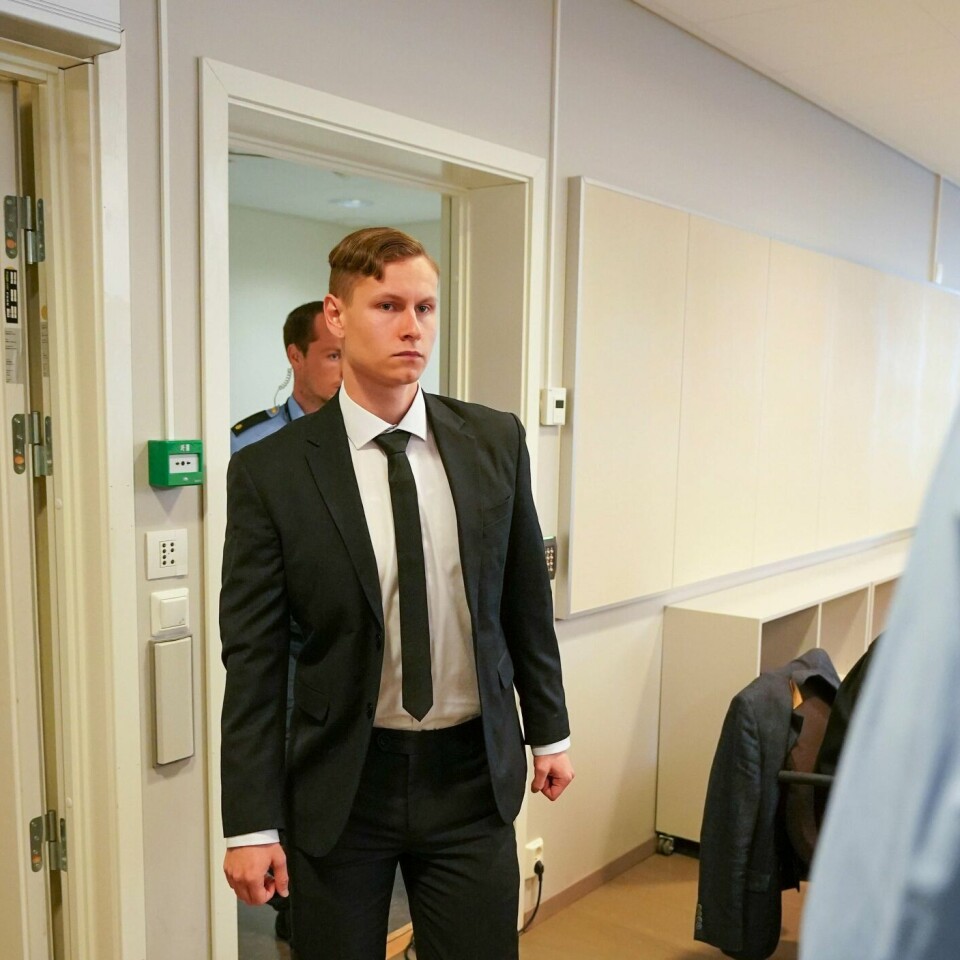 RETTEN: Philip Manshaus er tiltalt for drap og terror. Torsdag møtte han i retten i Bærum.