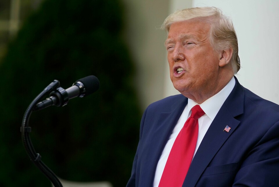 SINT: Donald Trump er sint på Twitter. Han sier det sosiale mediet skader ytringsfriheten.